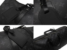 Load image into Gallery viewer, 極美品 LOUIS VUITTON ルイヴィトン エクリプス キーポル バンドリエール45 ボストンバッグ M40569 シルバー金具 ブラック 中古 4b006840
