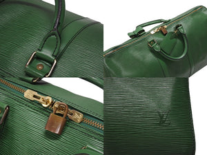 LOUIS VUITTON ルイヴィトン キーポル50 ボストンバッグ M42964 ボルネオグリーン エピレザー ゴールド金具 美品 中古 4b006843
