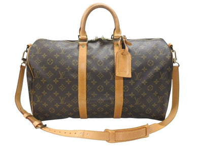 LOUIS VUITTON ルイヴィトン キーポル バンドリエール45 ボストンバッグ M41418 モノグラム ブラウン ゴールド金具 美品 中古 4b006845