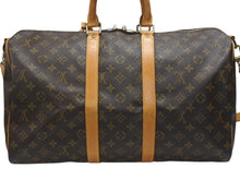Load image into Gallery viewer, LOUIS VUITTON ルイヴィトン キーポル バンドリエール45 ボストンバッグ M41418 モノグラム ブラウン ゴールド金具 美品 中古 4b006845