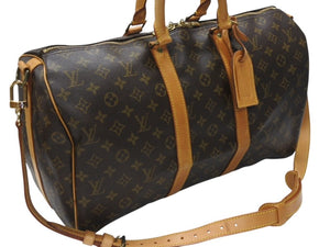 LOUIS VUITTON ルイヴィトン キーポル バンドリエール45 ボストンバッグ M41418 モノグラム ブラウン ゴールド金具 美品 中古 4b006845