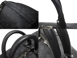 新品同様 LOUIS VUITTON ルイヴィトン キーポル バンドリエール55 ボストンバッグ M40605 モノグラムエクリプス 中古 4b006849