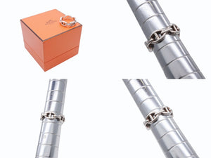 HERMES エルメス シェーヌダンクル アンシェネ リングPM 指輪 Ag925 シルバー 6.6g サイズ16号 美品 中古 4b006850
