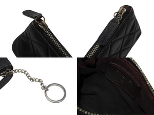 CHANEL シャネル マトラッセ コインケース ココマーク キルティング 15番台 ラムスキン ブラックシルバー金具 美品 中古 4b006852