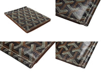 画像をギャラリービューアに読み込む, 極美品 GOYARD ゴヤール サントマ マネークリップ 二つ折り財布 ヘリンボーン ブラック レザー PVC 中古 4b006853 