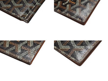 画像をギャラリービューアに読み込む, 極美品 GOYARD ゴヤール サントマ マネークリップ 二つ折り財布 ヘリンボーン ブラック レザー PVC 中古 4b006853 