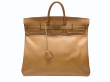 Load image into Gallery viewer, HERMES エルメス Haut a Courroies オータクロア50 ハンドバッグ アルデンヌ ナチュラル ブロンズ金具 〇Z刻印 美品 中古 4b006861