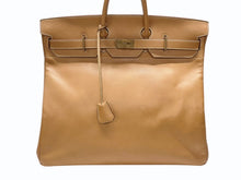 Load image into Gallery viewer, HERMES エルメス Haut a Courroies オータクロア50 ハンドバッグ アルデンヌ ナチュラル ブロンズ金具 〇Z刻印 美品 中古 4b006861