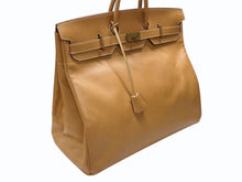 Load image into Gallery viewer, HERMES エルメス Haut a Courroies オータクロア50 ハンドバッグ アルデンヌ ナチュラル ブロンズ金具 〇Z刻印 美品 中古 4b006861