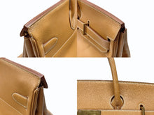 Load image into Gallery viewer, HERMES エルメス Haut a Courroies オータクロア50 ハンドバッグ アルデンヌ ナチュラル ブロンズ金具 〇Z刻印 美品 中古 4b006861