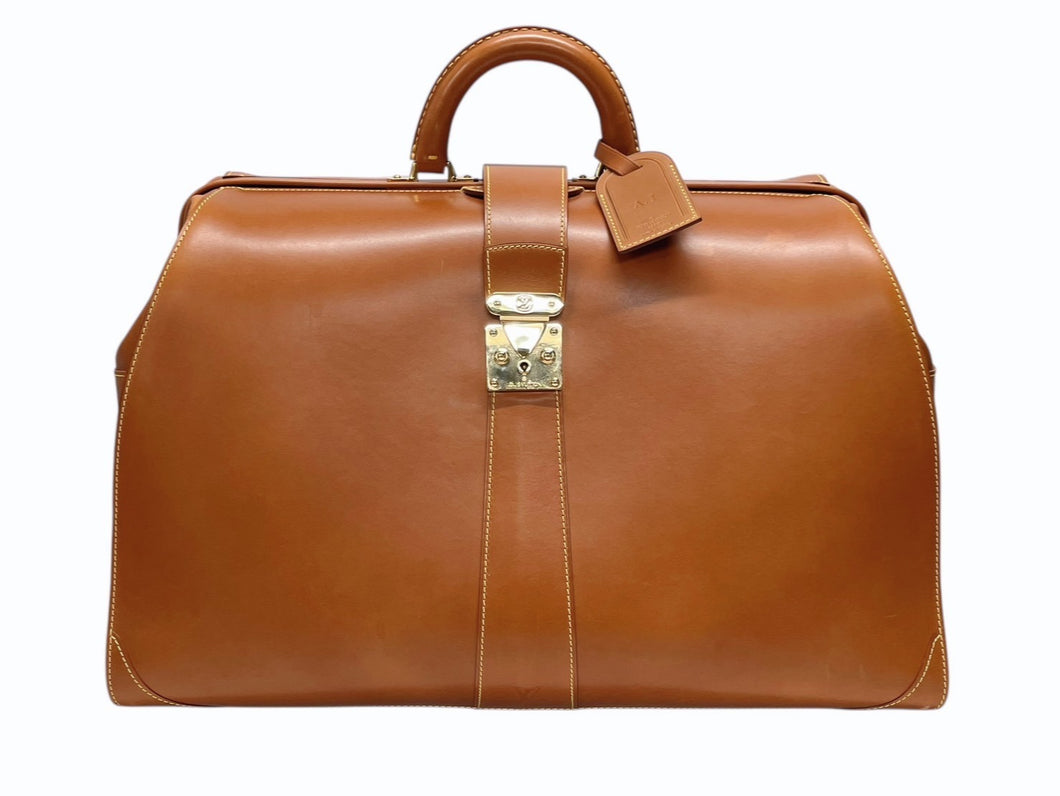 LOUIS VUITTON ルイヴィトン パーソナルオーダー ボストンバッグ ノマドM M80310 レザー ブラウン ゴールド金具 美品 中古 4b006890