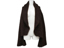 Load image into Gallery viewer, HERMES エルメス マルジェラ期 ファージャケット ブラウン モヘヤ ナイロン 美品 中古 4b006896
