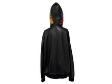 Load image into Gallery viewer, A BATHING APE アベイシングエイプ シャークフルジップジャケット 1I80-140-013 ブラック シープスキン サイズL 美品 中古 4b006897
