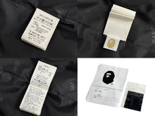Load image into Gallery viewer, A BATHING APE アベイシングエイプ シャークフルジップジャケット 1I80-140-013 ブラック シープスキン サイズL 美品 中古 4b006897