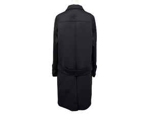 極美品 PRADA プラダ Bonding Coat ボンディングコート P695II S191 サイズ38S ブラック ロゴパッチ ポリエステル スパンデックス 中古 4b006898