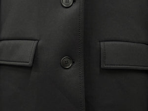 極美品 PRADA プラダ Bonding Coat ボンディングコート P695II S191 サイズ38S ブラック ロゴパッチ ポリエステル スパンデックス 中古 4b006898