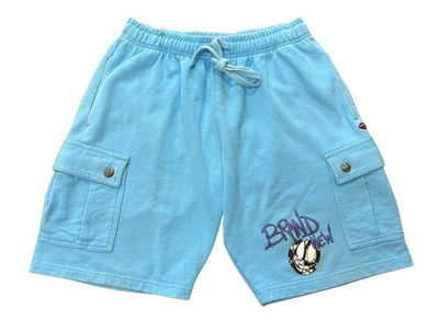 CHROME HEARTS クロムハーツ × MATTY BOY マッティボーイ スウェットショーツ サイズL クロスボールボタン ブルー 良品 中古 4b006901