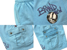 Load image into Gallery viewer, CHROME HEARTS クロムハーツ × MATTY BOY マッティボーイ スウェットショーツ サイズL クロスボールボタン ブルー 良品 中古 4b006901