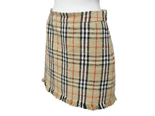 Load image into Gallery viewer, 極美品 BURBERRY バーバリー ミニスカート ヴィンテージチェック フリンジ 8063228 コットン ヴァージンウール ポリミアド サイズ38 中古 4b006902