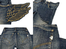 Load image into Gallery viewer, adidas JEREMY SCOTT アディダス ジェレミースコット ウィングデニム 希少 YV46D24R00011 コットン ポリウレタン インディゴブルー サイズ27 中古 4b006904