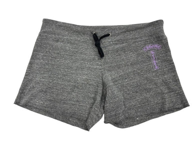 極美品 CHROME HEARTS クロムハーツ スウェットショーツ ショートパンツ サイズM グレー パープル ロゴプリント 中古 4b006905