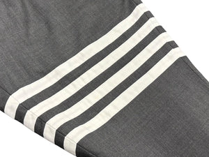 THOM BROWNE トムブラウン ストライプ スラックス MTT012A-00626035 イージーウェスト グレー サイズ4 美品 中古 4b006907