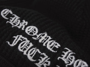 CHROME HEARTS クロムハーツ THERMAL FUCK YOU BEANIE サーマルビーニー ブラック 3825B230032 中古 美品 中古 4b006909