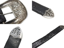 Load image into Gallery viewer, CHROME HEARTS クロムハーツ 3PC Classic 3PC belt ベルト ブラック レザー サイズ34 シルバー925 美品 中古 4b006911