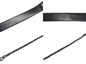 CHROME HEARTS クロムハーツ 3PC Classic 3PC belt ベルト ブラック レザー サイズ34 シルバー925 美品 中古 4b006911
