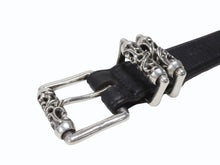 Load image into Gallery viewer, [USED/中古]CHROME HEARTS クロムハーツ ベルト・バックル 3ピース ローラーベルト ブラック レザー シルバー925 36 Bランク 中古 4b006912