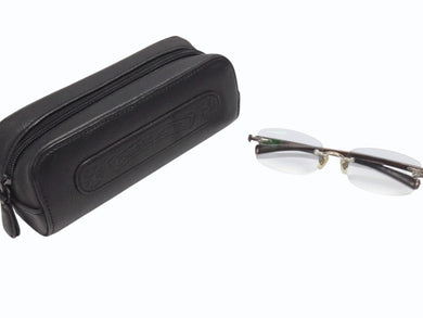 CHROME HEARTS クロムハーツ LIVING PROOF III EBONY WOOD メガネ ダークブラウン 度入り ウッド シルバー925 シルバー金具 良品 中古 4b006915