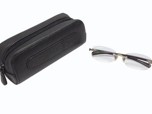 CHROME HEARTS クロムハーツ LIVING PROOF III EBONY WOOD メガネ ダークブラウン 度入り ウッド シルバー925 シルバー金具 良品 中古 4b006915