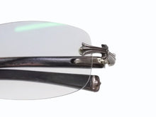 Load image into Gallery viewer, CHROME HEARTS クロムハーツ LIVING PROOF III EBONY WOOD メガネ ダークブラウン 度入り ウッド シルバー925 シルバー金具 良品 中古 4b006915