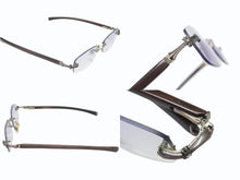 Load image into Gallery viewer, CHROME HEARTS クロムハーツ LIVING PROOF III EBONY WOOD メガネ ダークブラウン 度入り ウッド シルバー925 シルバー金具 良品 中古 4b006915