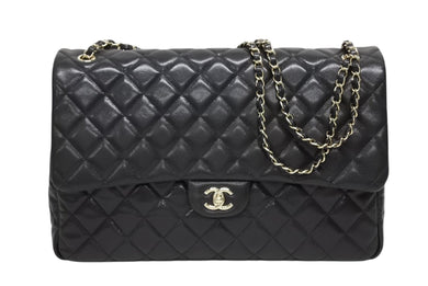 未使用 2025年 CHANEL シャネル AS4661 ジャンボ マトラッセ デカマトラッセ ショルダーバッグ ブラック 中古 4b006919