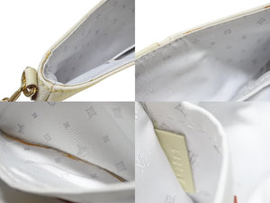 LOUIS VUITTON ルイヴィトン プレシュー ハンドバッグ M91774 スハリ レザー アイボリー スタッズ 2007年 ゴールド金具 美品 中古 4b006920