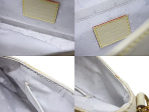 LOUIS VUITTON ルイヴィトン プレシュー ハンドバッグ M91774 スハリ レザー アイボリー スタッズ 2007年 ゴールド金具 美品 中古 4b006920