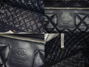 CHANEL シャネル コココクーン トートバッグ 13番台 ココマーク レザー シルバー キルティング シルバー金具 美品 中古 4b006922