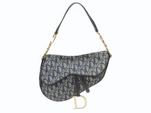 Load image into Gallery viewer, Christian Dior クリスチャンディオール サドルバッグ ワンショルダーバッグ トロッター ネイビー ガリアーノ期 美品 中古 4b006923
