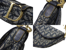 Load image into Gallery viewer, Christian Dior クリスチャンディオール サドルバッグ ワンショルダーバッグ トロッター ネイビー ガリアーノ期 美品 中古 4b006923