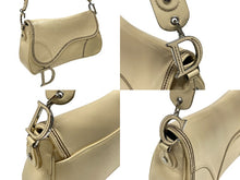 Load image into Gallery viewer, 極美品 Christian Dior クリスチャンディオール サドルワンショルダーバッグ 01-RU-0055 ベージュ系 ロゴ金具 シルバー金具 中古 4b006924
