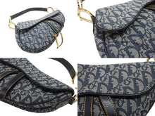 Load image into Gallery viewer, 極美品 Christian Dior クリスチャンディオール サドルバッグ ワンショルダーバッグ トロッター ネイビー ガリアーノ期 中古 4b006929