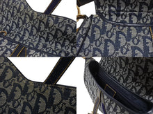 Load image into Gallery viewer, 極美品 Christian Dior クリスチャンディオール サドルバッグ ワンショルダーバッグ トロッター ネイビー ガリアーノ期 中古 4b006929
