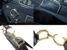 Load image into Gallery viewer, 極美品 Christian Dior クリスチャンディオール サドルバッグ ワンショルダーバッグ トロッター ネイビー ガリアーノ期 中古 4b006929