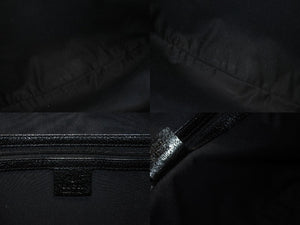 GUCCI グッチ ショルダーバッグ ホーボー ブラック シルバー金具 GGキャンバス レザー レディース 美品 中古 4b006930
