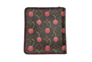 LOUIS VUITTON ルイヴィトン コンパクト ジップ 二つ折り財布 M95005 モノグラム チェリー 村上隆 2005年 美品 中古 4b006932