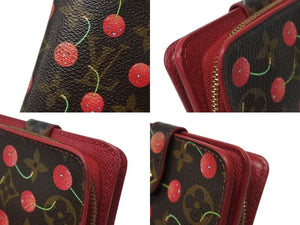 LOUIS VUITTON ルイヴィトン コンパクト ジップ 二つ折り財布 M95005 モノグラム チェリー 村上隆 2005年 美品 中古 4b006932