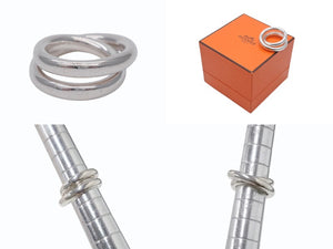 HERMES エルメス Vertige Ring ヴェルティージュ リング 指輪 重量約16.0g サイズ51 11号 Ag925刻印 シルバー925 美品 中古 4b006935