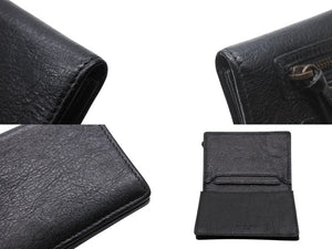 極美品 BALENCIAGA バレンシアガ クラシック ザ シティ カードケース ブラック レザー 名刺入れ コインケース 財布 ウォレット 310703 中古 4b006937