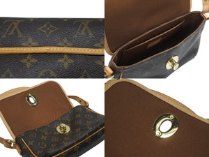 新品同様 LOUIS VUITTON ルイヴィトン モノグラム ティカルPM ワンショルダーバッグ M40078 ブラウン ロゴ ゴールド金具 中古 4b006939